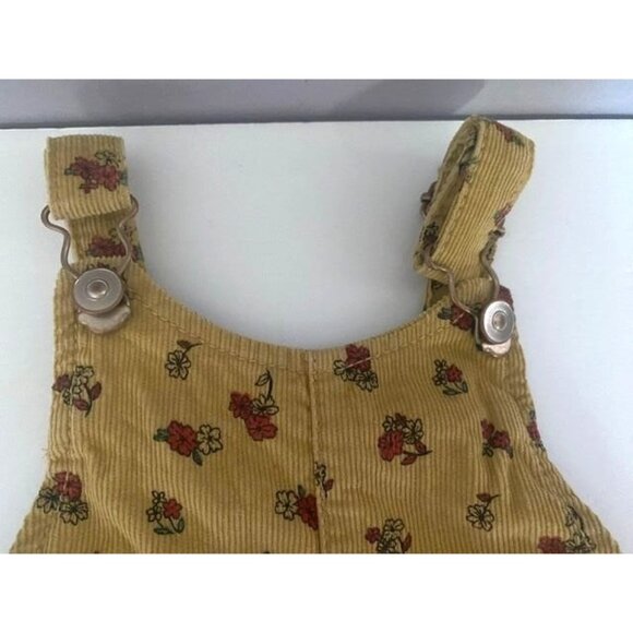 Infant Corduroy Floral  Dress 18M Adjustable Straps  Pockets - Picture 4 of 7